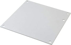 Cooper B-Line - 6-1/4" OAW x 6-1/4" OAH Powder Coat Finish Electrical Enclosure Nonperforated Panel - 8" x 8" Box, 14 Gauge Steel, Use with 884 RHC/884-1/886 RHC/886-1 - Exact Tool & Supply