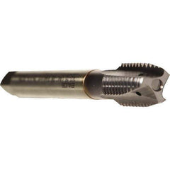Emuge - 7/8-9 UNC, 3 Flute, TiCN Finish, Cobalt Spiral Point Tap - Plug Chamfer, Right Hand Thread, 5.512" OAL, 1.26" Thread Length, 0.697" Shank Diam, 2B Class of Fit, Series Rekord B - Exact Tool & Supply