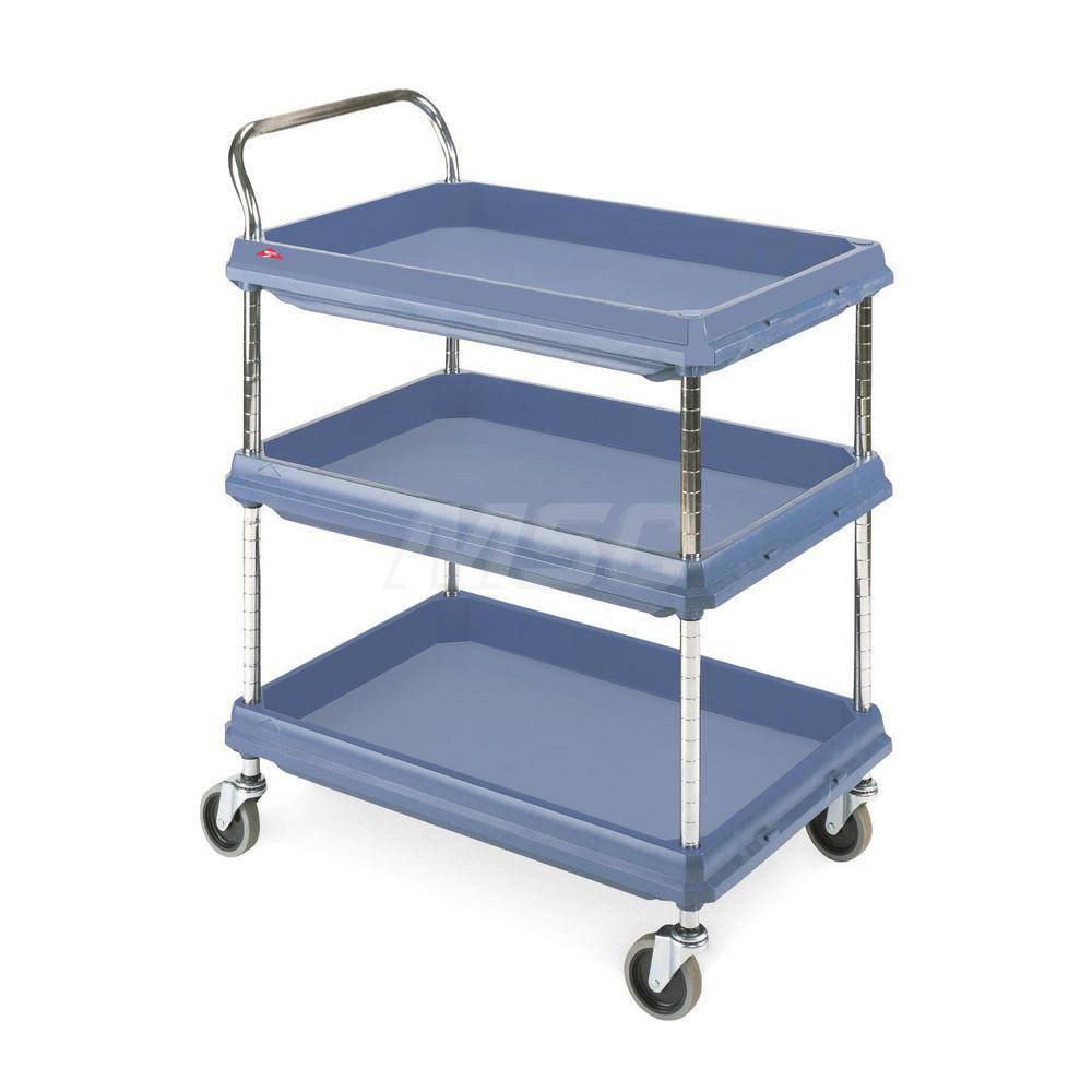 Metro - Carts; Type: Utility ; Load Capacity (Lb.): 400.000 ; Number of Shelves: 3 ; Width (Inch): 21-1/2 ; Length (Inch): 34-3/8 ; Height (Inch): 33/14 - Exact Tool & Supply