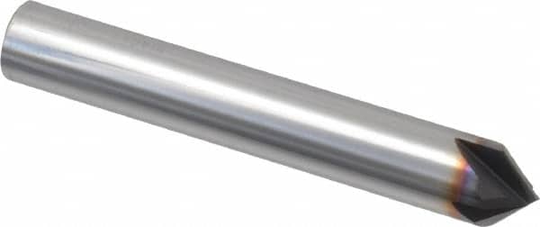 Niagara Cutter - 3/8" Diam 4 Flute Single End Solid Carbide Chamfer Mill - Exact Tool & Supply