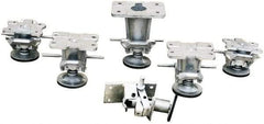 Vestil - 7-3/4" Mounting Height, Floor Lock for 6" Diam Caster Wheels - 1" Retracted Clearance, 4-1/2" x 6" Top Plate Size, 2-7/16" x 4-5/16" Bolt Hole Spacing - Exact Tool & Supply