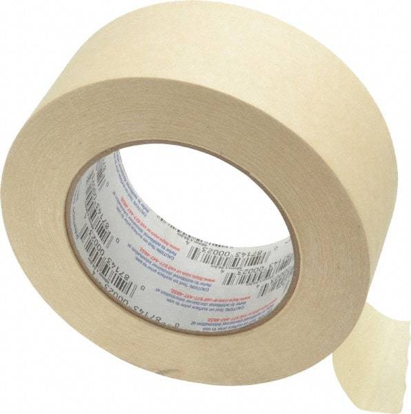 Intertape - 2" Wide x 60 Yd Long Tan Paper Masking Tape - Series PG505, 5.8 mil Thick, 20 In/Lb Tensile Strength - Exact Tool & Supply