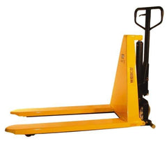 Wesco Industrial Products - 3,000 Lb Capacity Skid Lifter Scissor Lift - 3-1/2" Lift Height, 43" Platform Length x 27" Platform Width - Exact Tool & Supply