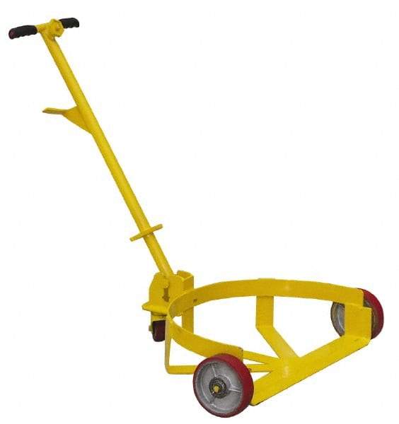 Vestil - 1,000 Lb Load Capacity, 30 & 55 Gal Drum Dolly - 28-1/8" Wide x 1/2" High, 3 Wheels - Exact Tool & Supply
