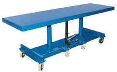 Vestil - 2,000 Lb Capacity Long Deck Mobile Lift Table - 31" Lift Height, 96" Platform Length x 30" Platform Width - Exact Tool & Supply