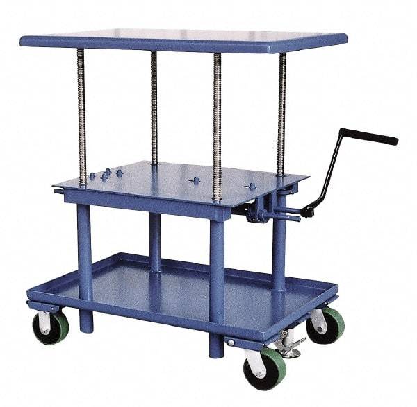 Vestil - 2,000 Lb Capacity Mechanical Lift Table - 28" Lift Height, 42" Platform Length x 30" Platform Width - Exact Tool & Supply