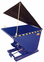 Vestil - Heavy-Duty Virgin Black Polyethylene Self-Dumping Hopper Poly Lid - Exact Tool & Supply