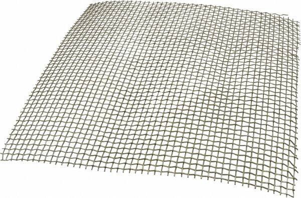 Value Collection - 18 Gage, 0.047 Inch Wire Diameter, 4 x 4 Mesh per Linear Inch, Stainless Steel, Wire Cloth - 0.203 Inch Opening Width, 12 Inch Wide x 12 Inch Stock Length - Exact Tool & Supply
