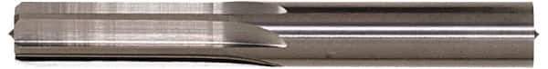 Hertel - Letter U Solid Carbide 6 Flute Chucking Reamer - Straight Flute, Straight Shank, 1-1/4" Flute Length, 3-1/2" OAL - Exact Tool & Supply