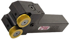 Dorian Tool - Neutral Cut, Diamond & Straight, 3/4" Wide 3/4" High x 3-1/2" Long Square Shank, Up-To-Shoulder Bump Knurlers - 2 Knurls Required (Included), 1" Diam x 1/4" Wide Face, Modular, Series SW - Exact Tool & Supply