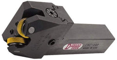 Dorian Tool - 3/4 to 5 Inch Capacity, 3/4 Inch Wide x 5-1/2 Inch Long Shank, Cut Knurler - 2 Knurls Required, Includes Knurl Wheels, Straight Knurl Pattern, Series R - Exact Tool & Supply