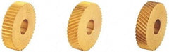 Dorian Tool - 1" Diam, 90° Tooth Angle, 12 TPI, Standard (Shape), Form Type High Speed Steel Straight Knurl Wheel - 3/8" Face Width, 5/16" Hole, Circular Pitch, Bright Finish, Series O - Exact Tool & Supply
