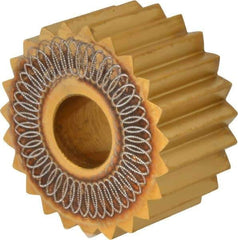Dorian Tool - 3/4" Diam, 90° Tooth Angle, 10 TPI, Standard (Shape), Form Type High Speed Steel Straight Knurl Wheel - 3/8" Face Width, 1/4" Hole, Circular Pitch, Bright Finish, Series A - Exact Tool & Supply