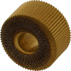 Dorian Tool - 3/4" Diam, 90° Tooth Angle, 30 TPI, Standard (Shape), Form Type High Speed Steel Straight Knurl Wheel - 3/8" Face Width, 1/4" Hole, Circular Pitch, Bright Finish, Series A - Exact Tool & Supply