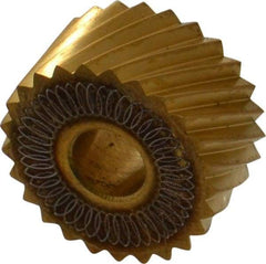 Dorian Tool - 3/4" Diam, 90° Tooth Angle, 12 TPI, Standard (Shape), Form Type High Speed Steel Right-Hand Diagonal Knurl Wheel - 3/8" Face Width, 1/4" Hole, Circular Pitch, 30° Helix, Bright Finish, Series A - Exact Tool & Supply