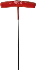 Bondhus - 2mm Hex, T-Handle Cushion Grip, Ball End Hex Key - 150mm OAL, Protanium High Torque Steel, Metric System of Measurement - Exact Tool & Supply