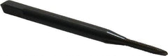 OSG - #1-72 UNF, 2 Flute, Oxide Finish, High Speed Steel Spiral Point Tap - Plug Chamfer, Right Hand Thread, 1-11/16" OAL, 3/8" Thread Length, 0.141" Shank Diam, 2B Class of Fit, Series 105 - Exact Tool & Supply