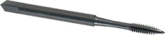 OSG - #4-40 UNC, 2 Flute, Oxide Finish, High Speed Steel Spiral Point Tap - Plug Chamfer, Right Hand Thread, 1-7/8" OAL, 9/16" Thread Length, 0.141" Shank Diam, Series 105 - Exact Tool & Supply
