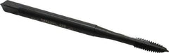 OSG - #5-40 UNC, 2 Flute, Oxide Finish, High Speed Steel Spiral Point Tap - Plug Chamfer, Right Hand Thread, 1-15/16" OAL, 5/8" Thread Length, 0.141" Shank Diam, 2B/3B Class of Fit, Series 105 - Exact Tool & Supply