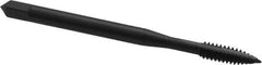 OSG - #6-32 UNC, 2 Flute, Oxide Finish, High Speed Steel Spiral Point Tap - Plug Chamfer, Right Hand Thread, 2" OAL, 11/16" Thread Length, 0.141" Shank Diam, 3B Class of Fit, Series 105 - Exact Tool & Supply