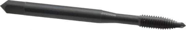 OSG - #10-32 UNF, 2 Flute, Oxide Finish, High Speed Steel Spiral Point Tap - Plug Chamfer, Right Hand Thread, 2-3/8" OAL, 7/8" Thread Length, 0.194" Shank Diam, 3B Class of Fit, Series 105 - Exact Tool & Supply