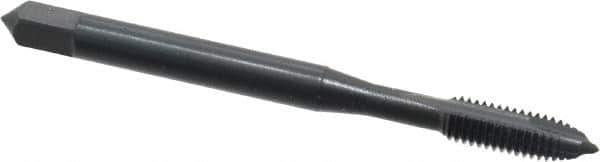 OSG - #10-32 UNF, 2 Flute, Oxide Finish, High Speed Steel Spiral Point Tap - Plug Chamfer, Right Hand Thread, 2-3/8" OAL, 7/8" Thread Length, 0.194" Shank Diam, 2B Class of Fit, Series 105 - Exact Tool & Supply