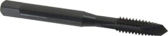OSG - 1/4-20 UNC, 2 Flute, Oxide Finish, High Speed Steel Spiral Point Tap - Plug Chamfer, Right Hand Thread, 2-1/2" OAL, 1" Thread Length, 0.255" Shank Diam, Series 105 - Exact Tool & Supply