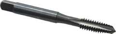 OSG - 1/4-20 UNC, 3 Flute, Oxide Finish, High Speed Steel Spiral Point Tap - Plug Chamfer, Right Hand Thread, 2-1/2" OAL, 1" Thread Length, 0.255" Shank Diam, 3B Class of Fit, Series 105 - Exact Tool & Supply