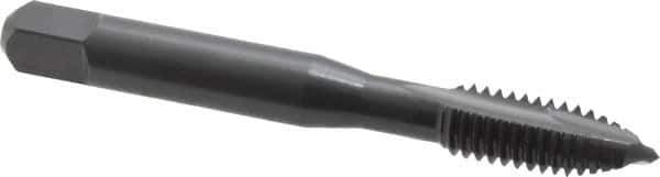 OSG - 5/16-18 UNC, 2 Flute, Oxide Finish, High Speed Steel Spiral Point Tap - Plug Chamfer, Right Hand Thread, 2-23/32" OAL, 1-1/8" Thread Length, 0.318" Shank Diam, 3B Class of Fit, Series 105 - Exact Tool & Supply