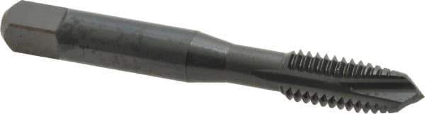 OSG - 3/8-16 UNC, 3 Flute, Oxide Finish, High Speed Steel Spiral Point Tap - Plug Chamfer, Right Hand Thread, 2-15/16" OAL, 1-1/4" Thread Length, 0.381" Shank Diam, 2B Class of Fit, Series 105 - Exact Tool & Supply