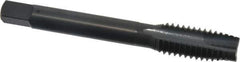 OSG - 7/16-14 UNC, 3 Flute, Oxide Finish, High Speed Steel Spiral Point Tap - Plug Chamfer, Right Hand Thread, 3-5/32" OAL, 1-7/16" Thread Length, 0.323" Shank Diam, Series 105 - Exact Tool & Supply