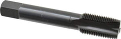 OSG - 3/4-16 UNF, 3 Flute, Oxide Finish, High Speed Steel Spiral Point Tap - Plug Chamfer, Right Hand Thread, 4-1/4" OAL, 2" Thread Length, 0.59" Shank Diam, 3B Class of Fit, Series 105 - Exact Tool & Supply