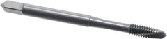 OSG - #8-32 UNC, 2 Flute, Oxide Finish, High Speed Steel Spiral Point Tap - Plug Chamfer, Right Hand Thread, 2-1/8" OAL, 3/4" Thread Length, 0.168" Shank Diam, 2B Class of Fit, Series 105A - Exact Tool & Supply
