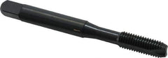 OSG - 1/4-28 UNF, 2 Flute, Oxide Finish, High Speed Steel Spiral Point Tap - Bottoming Chamfer, Right Hand Thread, 2-1/2" OAL, 1" Thread Length, 0.255" Shank Diam, 3B Class of Fit, Series 105B - Exact Tool & Supply