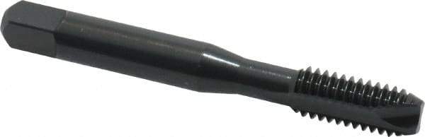 OSG - 5/16-18 UNC, 2 Flute, Oxide Finish, High Speed Steel Spiral Point Tap - Bottoming Chamfer, Right Hand Thread, 2-23/32" OAL, 1-1/8" Thread Length, 0.318" Shank Diam, 3B Class of Fit, Series 105B - Exact Tool & Supply
