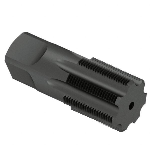 OSG - 2 - 11-1/2 NPT Thread, 7 Flute Standard Pipe Tap - 4-1/2" OAL, 1-3/4" Thread Length, 1-7/8" Shank Diam, Oxide Finish, High Speed Steel - Exact Tool & Supply