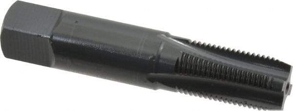 OSG - 1/8-27 NPS Thread, 4 Flute Standard Pipe Tap - 2-1/8" OAL, 3/4" Thread Length, 7/16" Shank Diam, Oxide Finish, High Speed Steel - Exact Tool & Supply