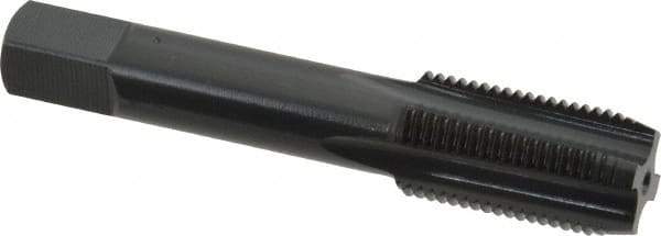 OSG - 1/8-27 NPS Thread, 4 Flute Standard Pipe Tap - 2-1/8" OAL, 3/4" Thread Length, 5/16" Shank Diam, Oxide Finish, High Speed Steel - Exact Tool & Supply
