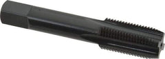 OSG - 1/8-27 NPS Thread, 4 Flute Standard Pipe Tap - 2-1/8" OAL, 3/4" Thread Length, 5/16" Shank Diam, Oxide Finish, High Speed Steel - Exact Tool & Supply