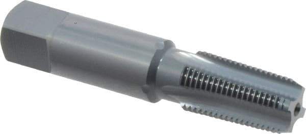 OSG - 1/8-27 NPTF Thread, 4 Flute Standard Pipe Tap - 2-1/8" OAL, 3/4" Thread Length, 7/16" Shank Diam, Oxide Finish, High Speed Steel - Exact Tool & Supply