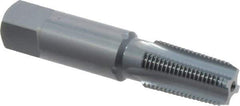 OSG - 1/8-27 NPTF Thread, 4 Flute Standard Pipe Tap - 2-1/8" OAL, 3/4" Thread Length, 7/16" Shank Diam, Oxide Finish, High Speed Steel - Exact Tool & Supply