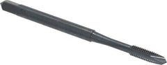 OSG - M3x0.50 Metric Coarse, 2 Flute, Oxide Finish, High Speed Steel Spiral Point Tap - Plug Chamfer, Right Hand Thread, 1-15/16" OAL, 5/8" Thread Length, 0.141" Shank Diam, 6H Class of Fit, Series 142 - Exact Tool & Supply