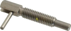 Gibraltar - 3/8-16, 1.18" Thread Length, 1/4" Plunger Diam, 0.75 Lb Init to 3.75 Lb Final End Force, Stainless Steel Locking L Handle Plunger - 2" Body Length, 1.31" Length Under Head, Locking Element, 0.56" Plunger Projection - Exact Tool & Supply