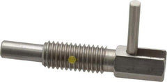 Gibraltar - 1/2-13, 1.1" Thread Length, 0.31" Plunger Diam, 1 Lb Init to 5 Lb Final End Force, Stainless Steel Locking L Handle Plunger - 2.11" Body Length, 1-1/4" Length Under Head, Locking Element, 3/4" Plunger Projection - Exact Tool & Supply