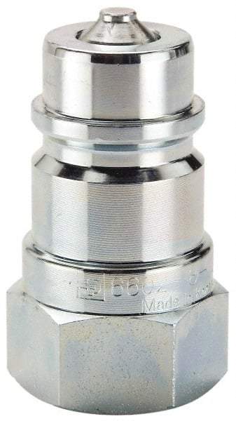 Parker - 1-1/16 NPTF Steel Hydraulic Hose Female Pipe Thread Nipple - 4,000 psi - Exact Tool & Supply