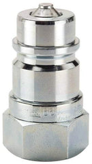 Parker - 1-1/16 NPTF Steel Hydraulic Hose Female Pipe Thread Nipple - 4,000 psi - Exact Tool & Supply