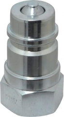 Parker - 1/2 NPTF Steel Hydraulic Hose Female Pipe Thread Nipple - 4,000 psi - Exact Tool & Supply