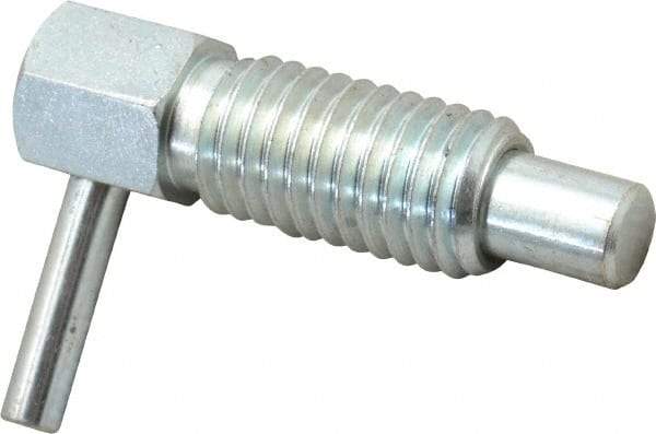 Gibraltar - 1/2-13, 0.85" Thread Length, 0.31" Plunger Diam, 0.5 Lb Init to 2 Lb Final End Force, Steel Locking L Handle Plunger - 1-1/2" Body Length, 1" Length Under Head, 0.4" Plunger Projection - Exact Tool & Supply