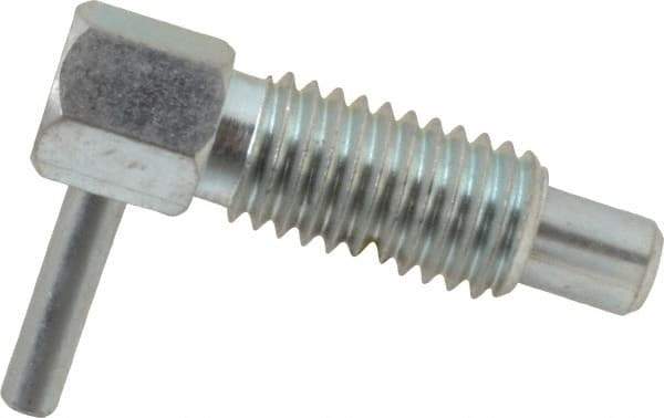 Gibraltar - 1/2-13, 0.85" Thread Length, 0.31" Plunger Diam, 0.5 Lb Init to 2 Lb Final End Force, Steel Locking L Handle Plunger - 1-1/2" Body Length, 1" Length Under Head, Locking Element, 0.4" Plunger Projection - Exact Tool & Supply