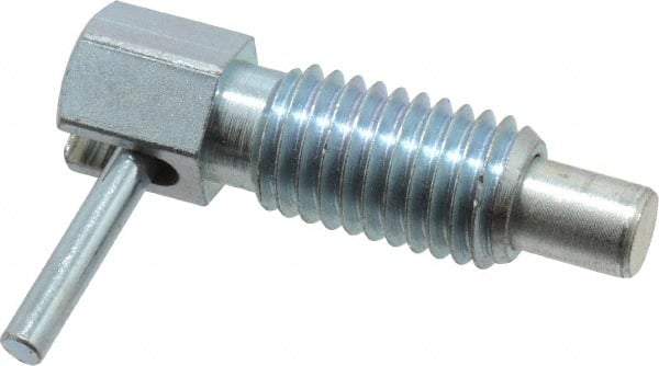 Gibraltar - 5/8-11, 1.07" Thread Length, 0.38" Plunger Diam, 0.75 Lb Init to 2.5 Lb Final End Force, Steel Locking L Handle Plunger - 1.88" Body Length, 1-1/4" Length Under Head, 1/2" Plunger Projection - Exact Tool & Supply